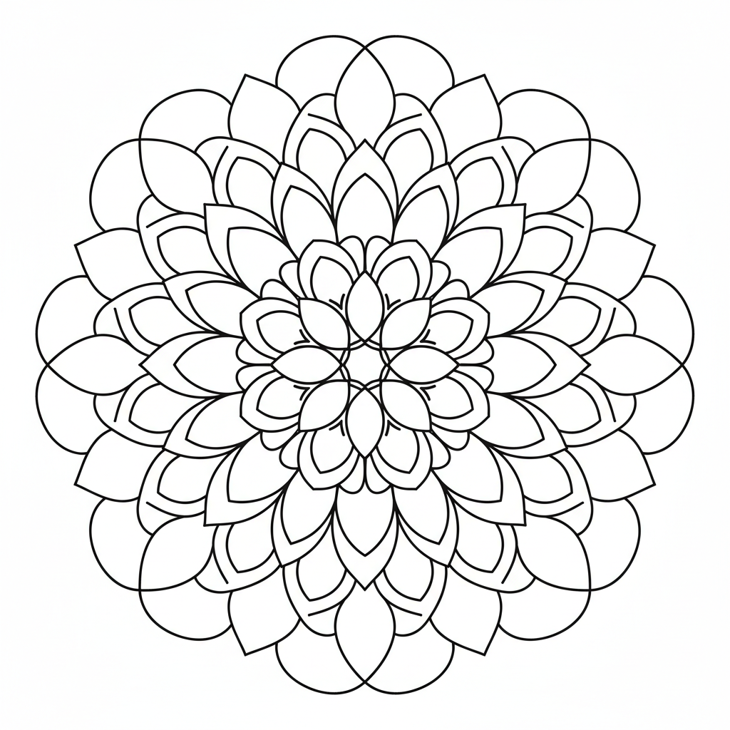 adult featuring mandala with multiple coloring page