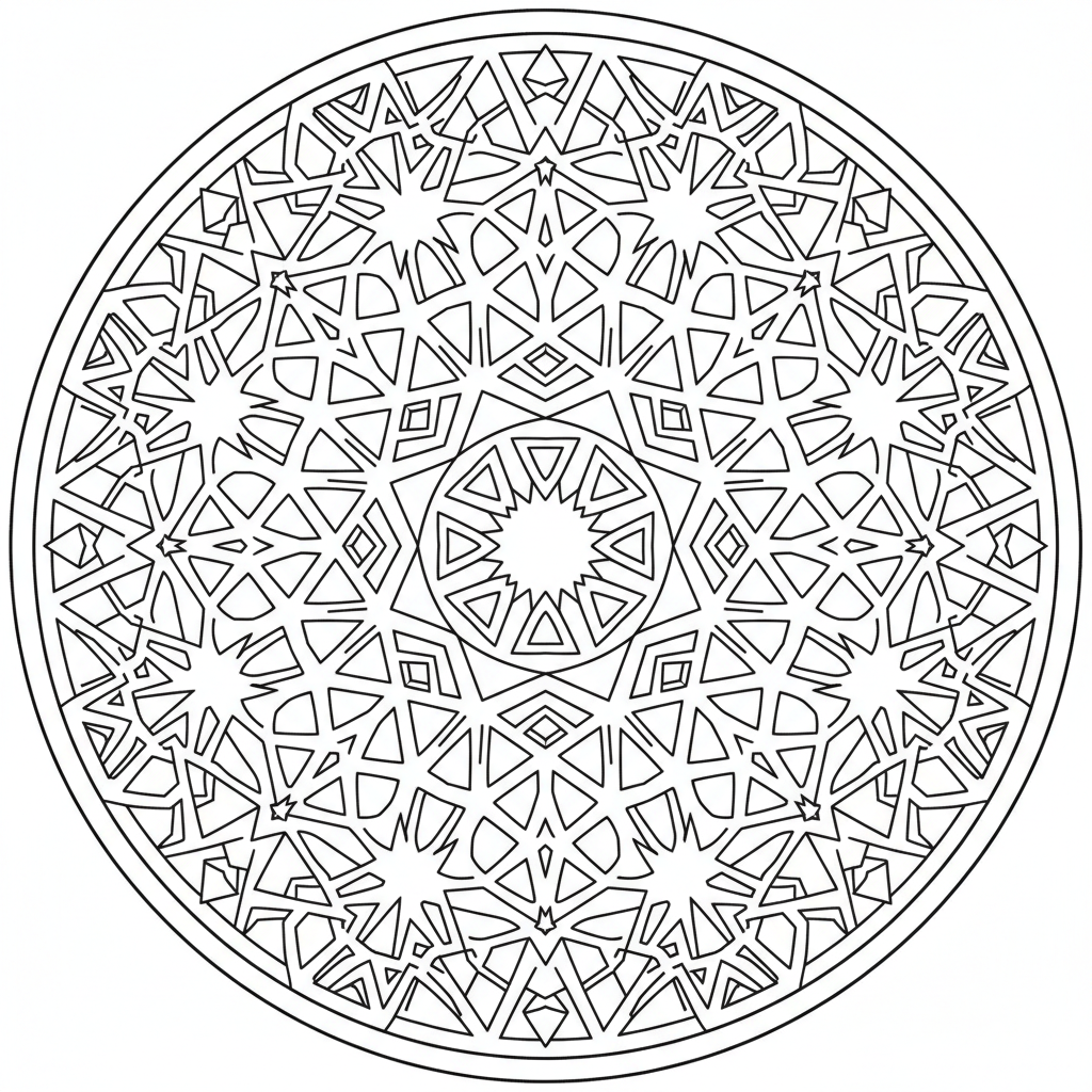 adult featuring section of islamic coloring page