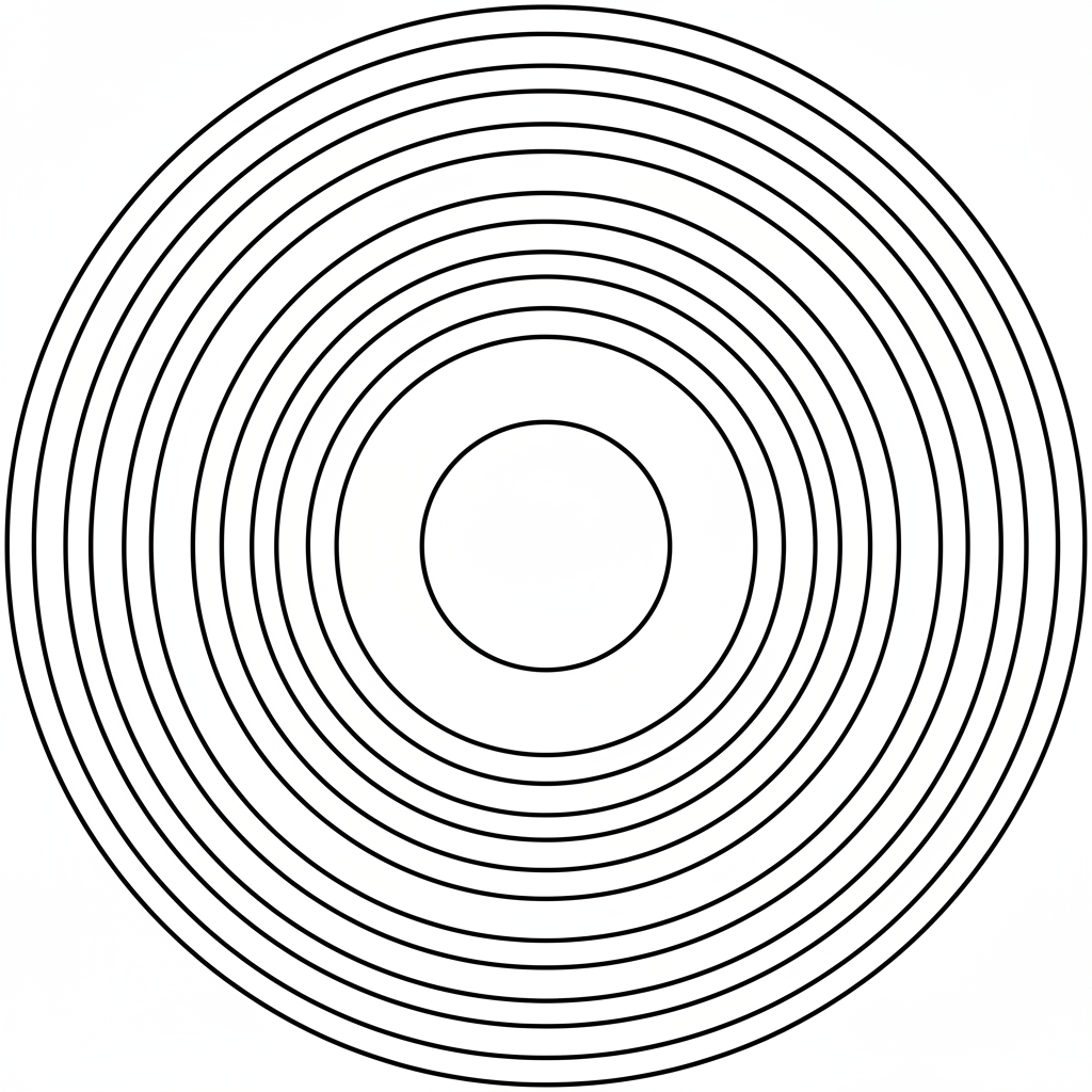 adult featuring series of concentric coloring page