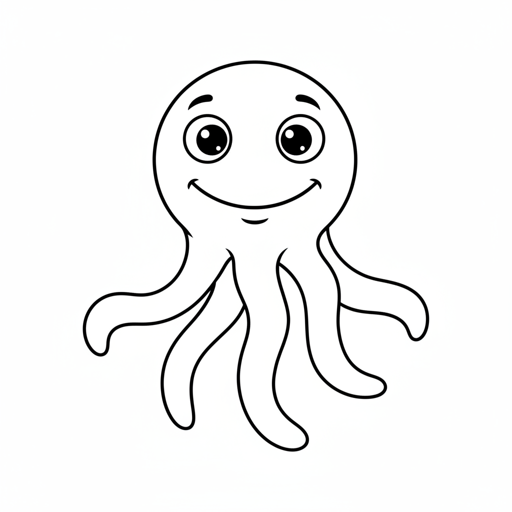 friendly monster with head two coloring page