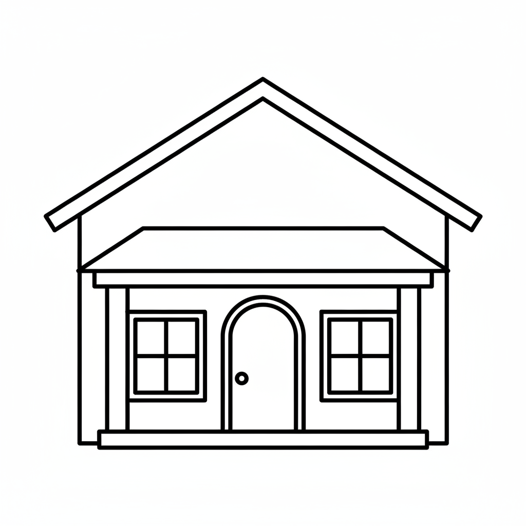 house featuring front porch with coloring page