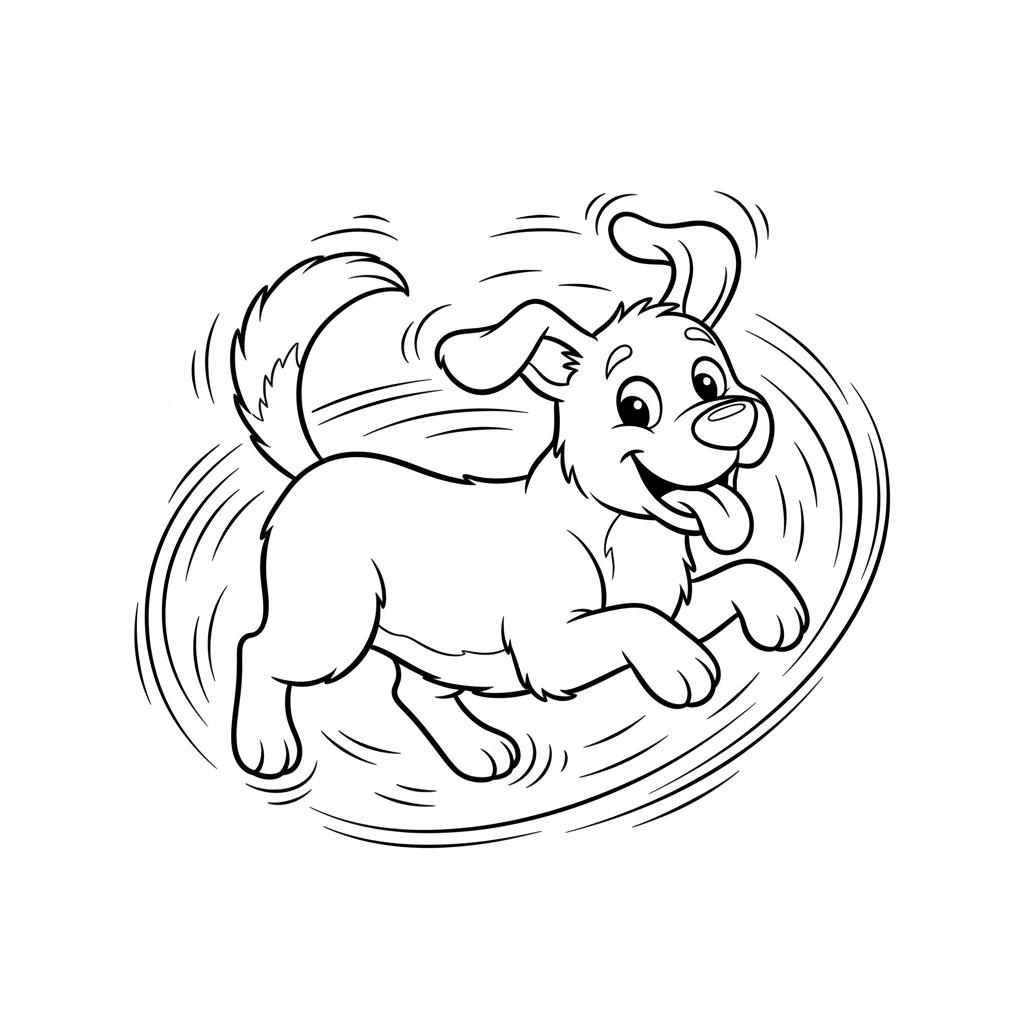 simple cartoon d coloring page for kids