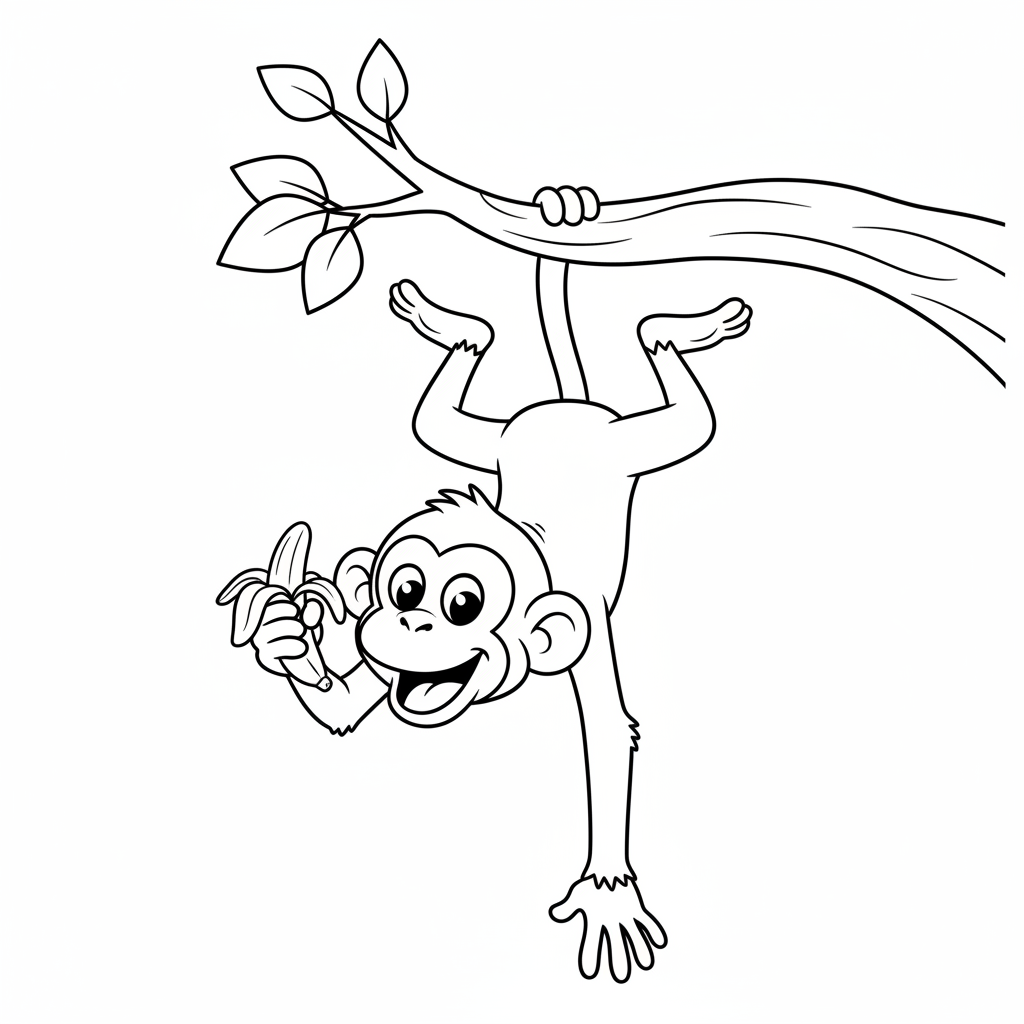 simple cartoon m coloring page for kids