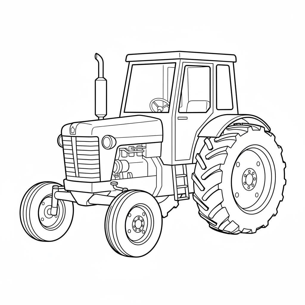 tractor coloring