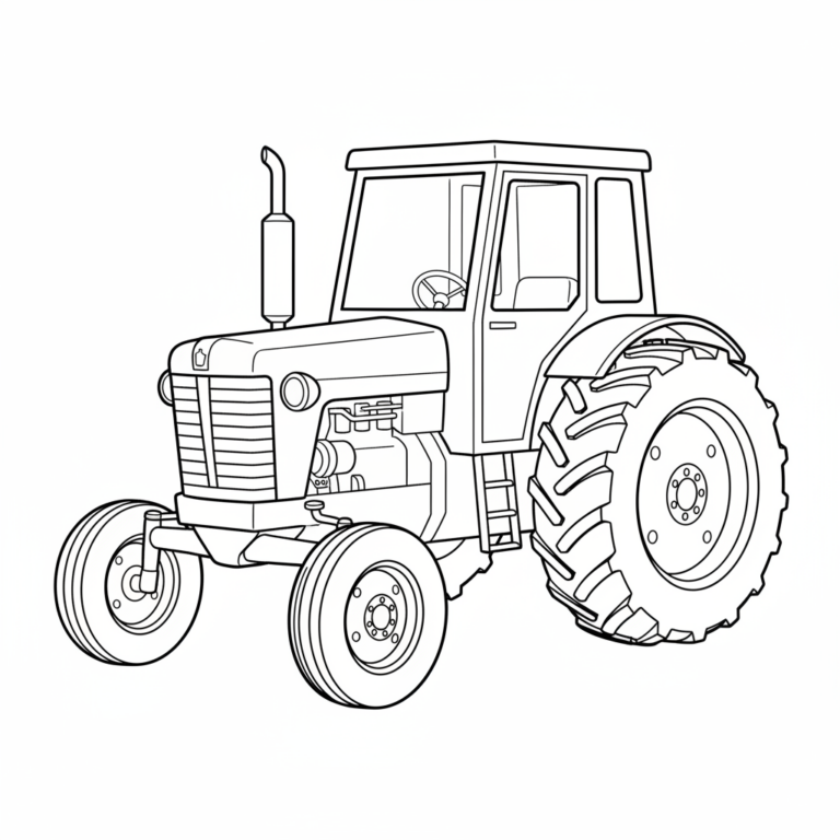 tractor coloring