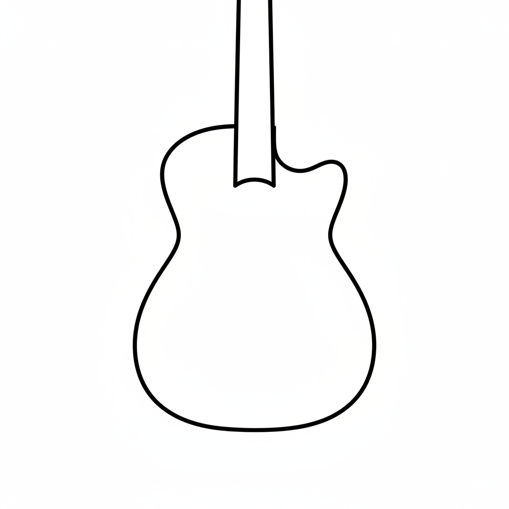 simple clean drawing of just coloring page