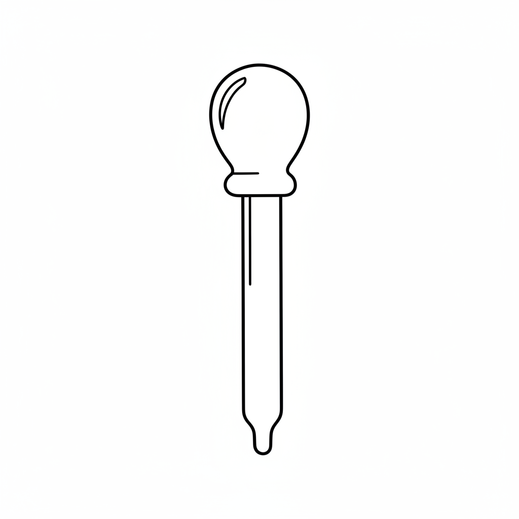 simple clean of eyedropper tool coloring page
