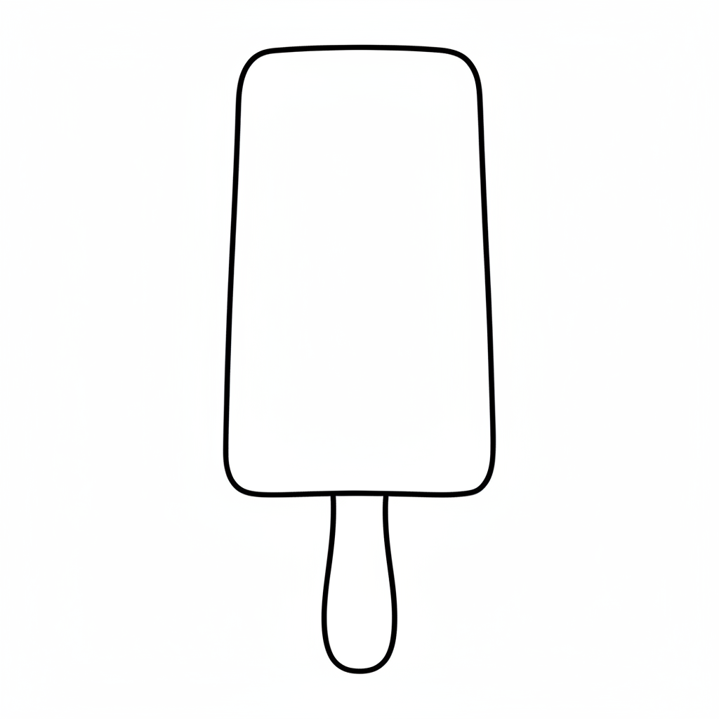 simple clean of rectangular ice coloring page