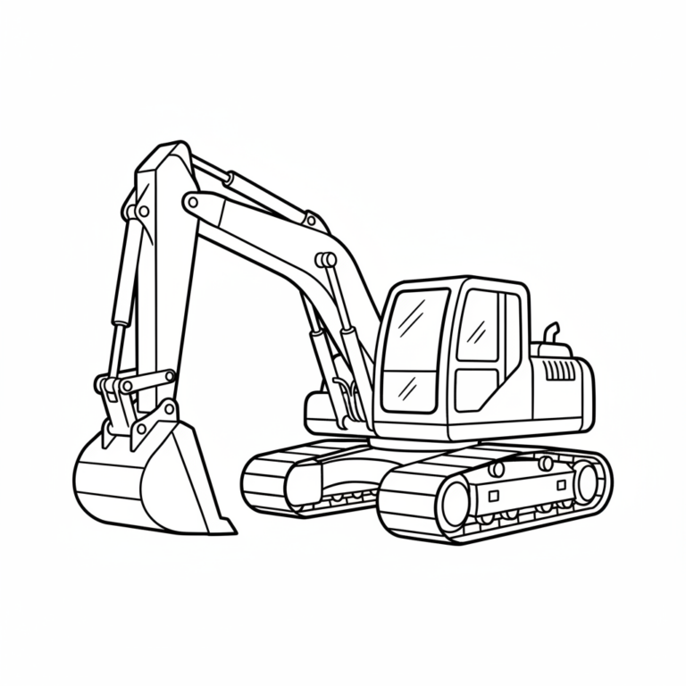 excavator coloring