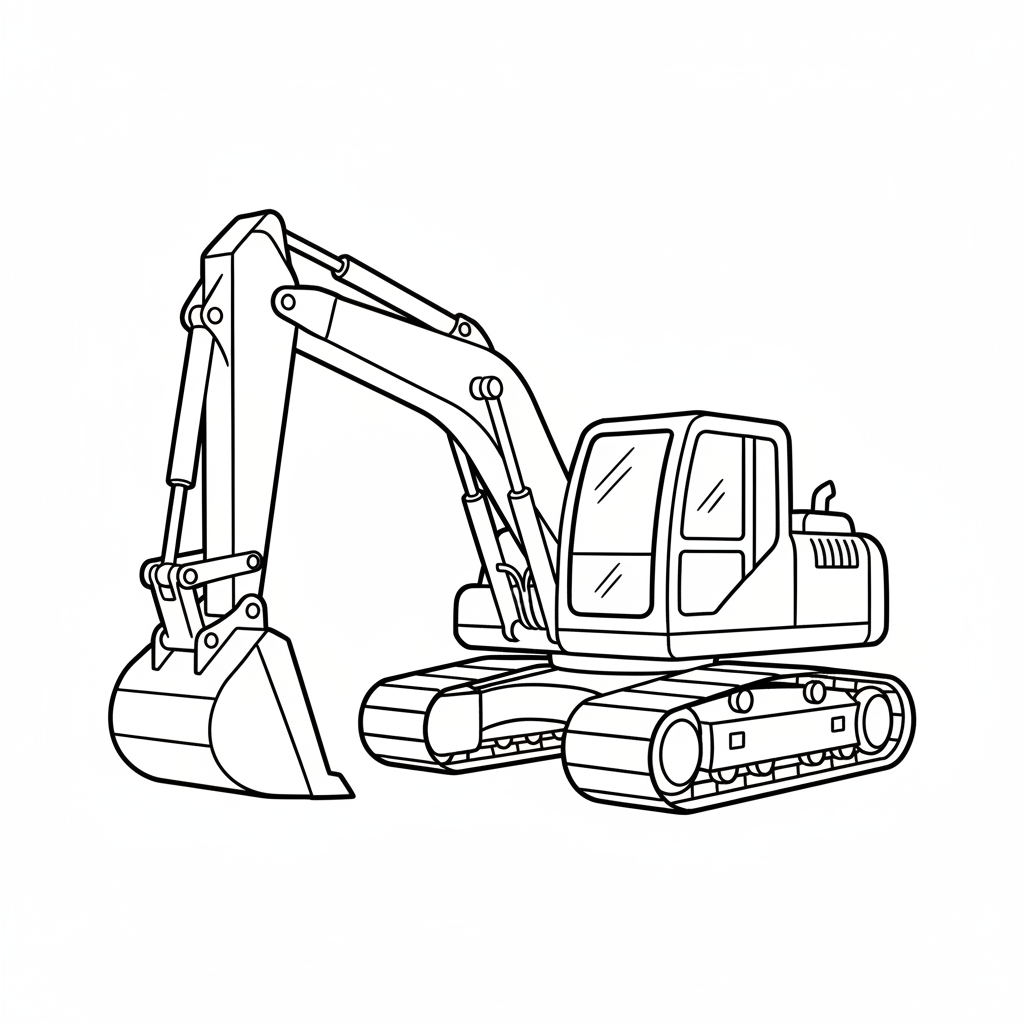 excavator coloring
