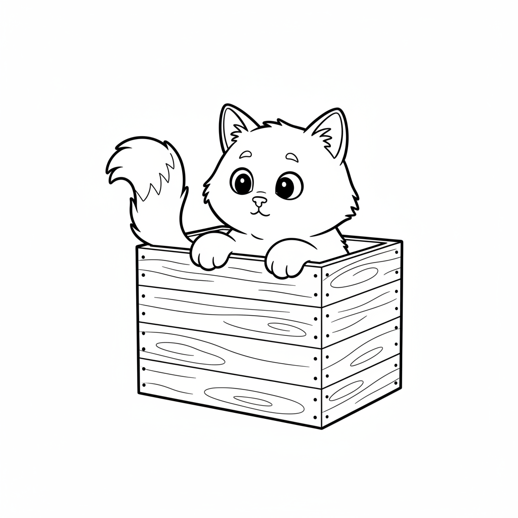 simple clean single curiou coloring page