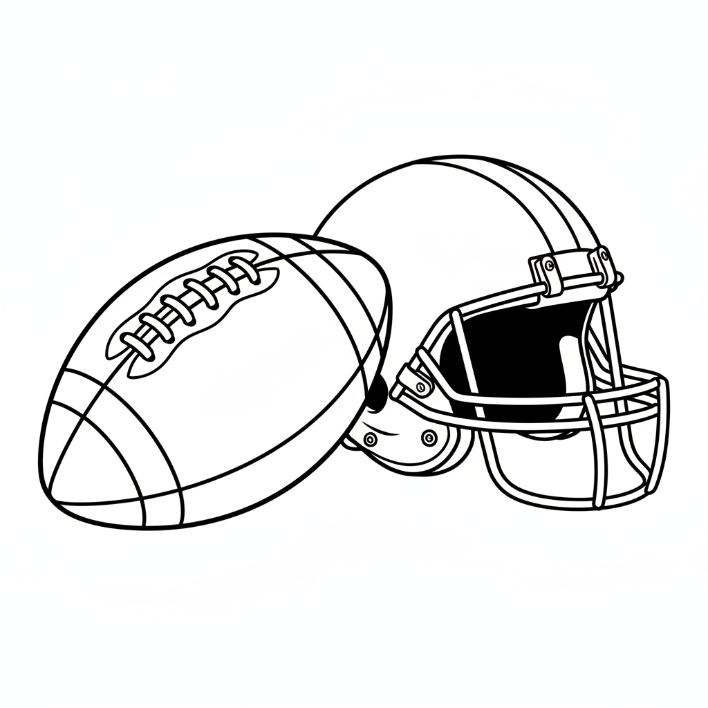 simple drawing of classic american coloring page