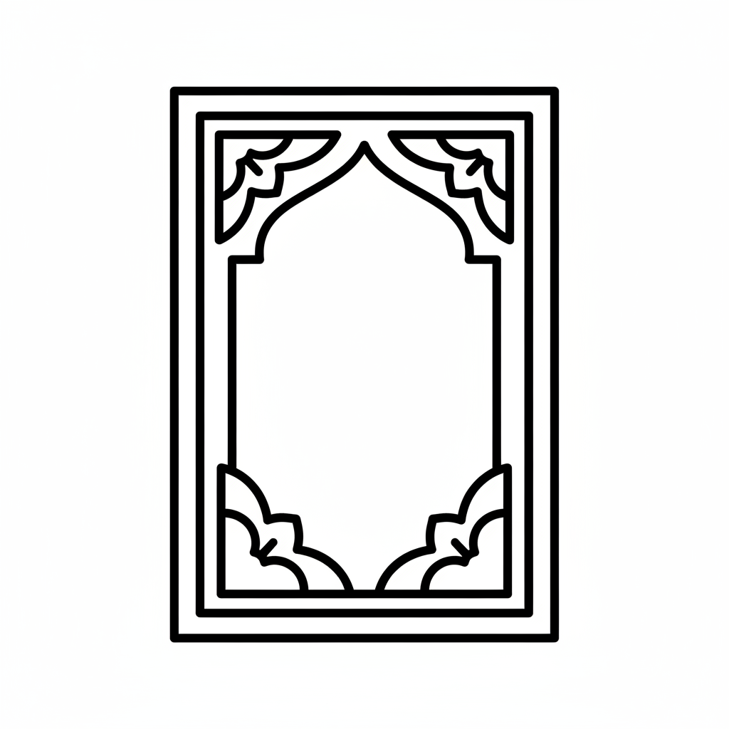 simple flat front view of coloring page