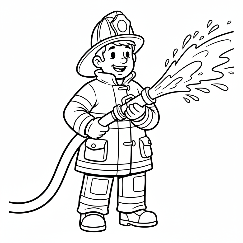 firefighter coloring