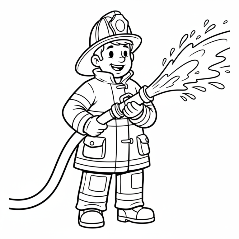 firefighter coloring