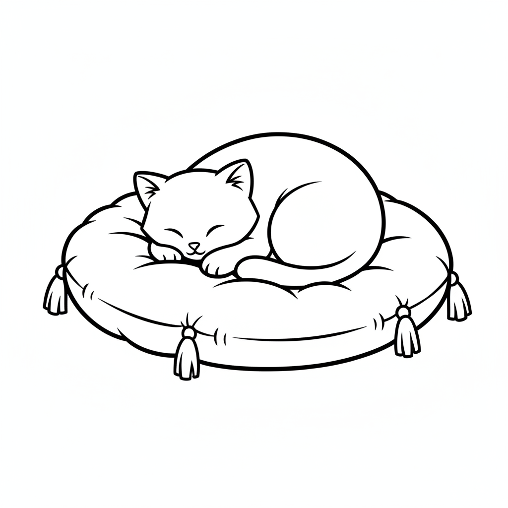 simple kit coloring page for kids