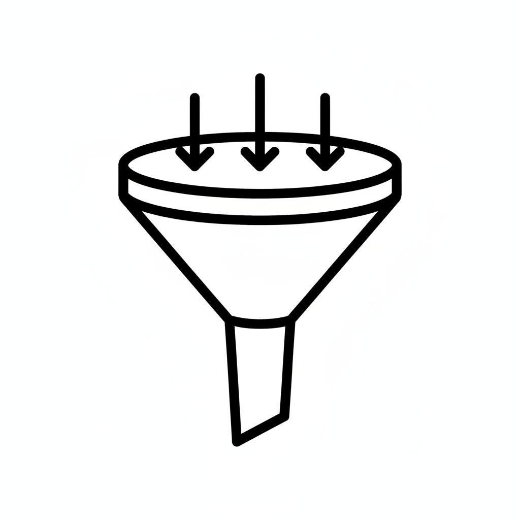 simple large funnel shape few coloring page