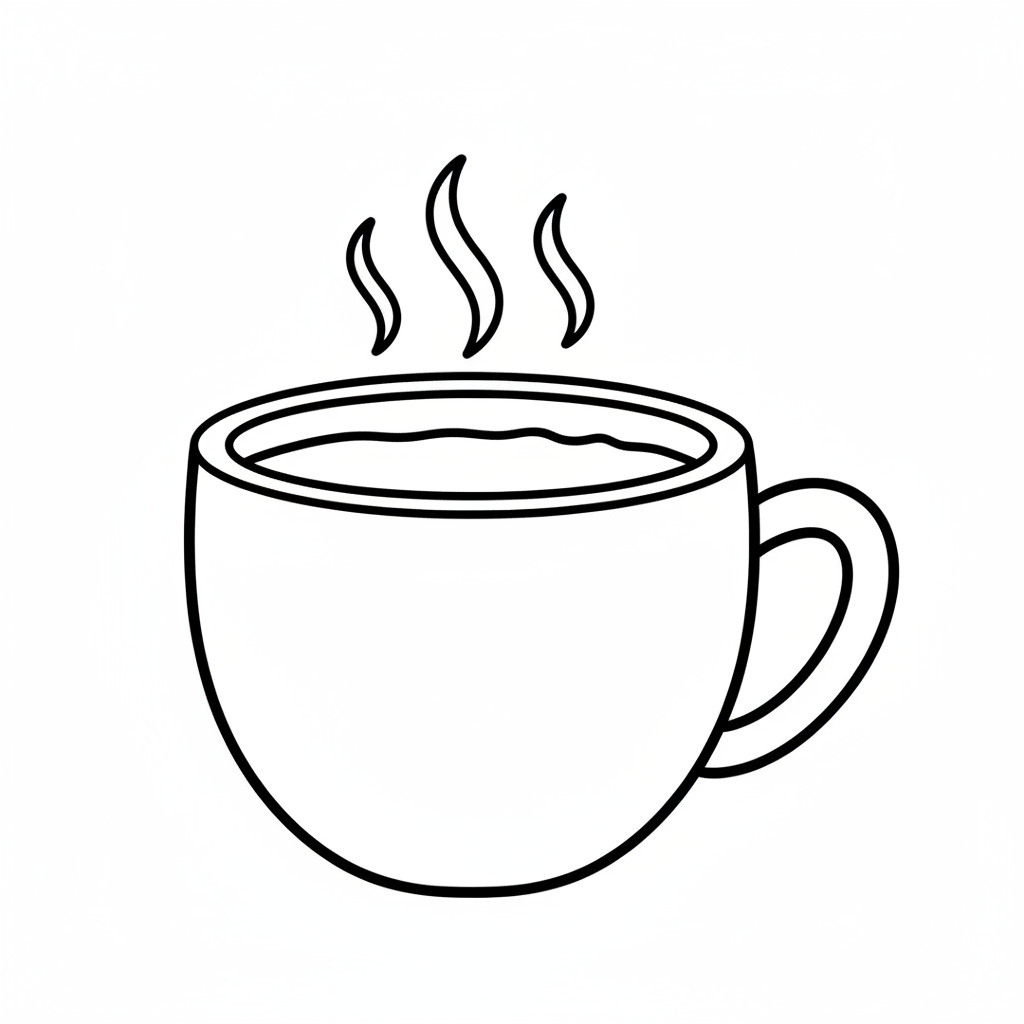 simple large rou coloring page for kids