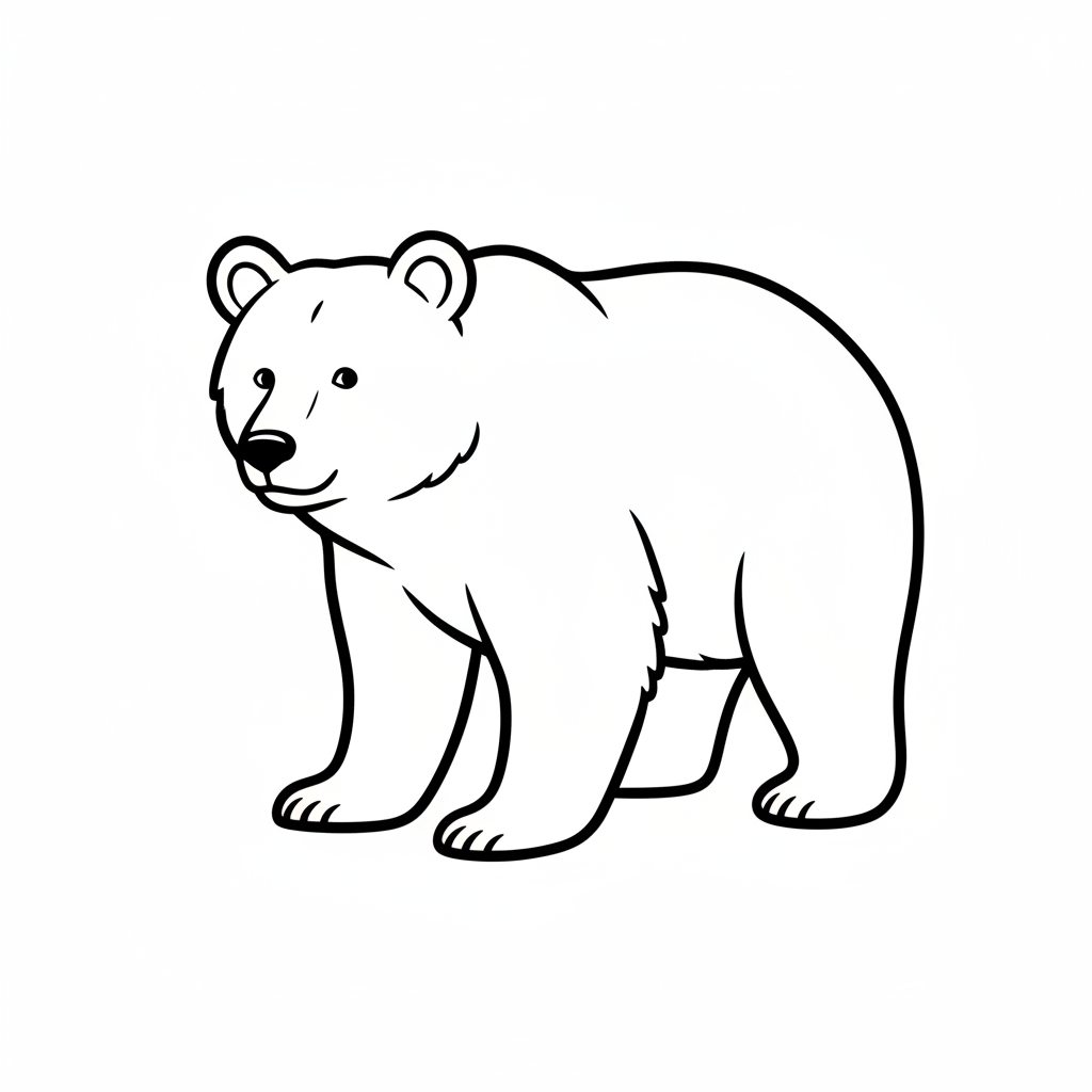 brown bear coloring