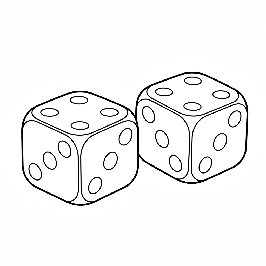 simple of two large six coloring page