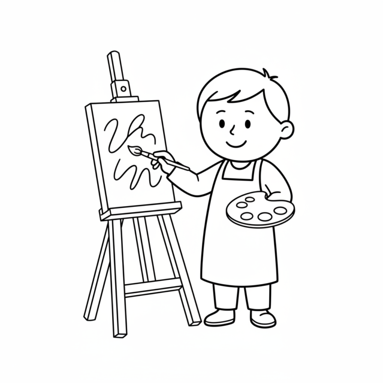 artist job coloring