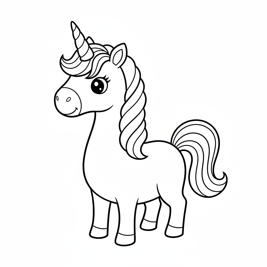 rainbow unicorn coloring