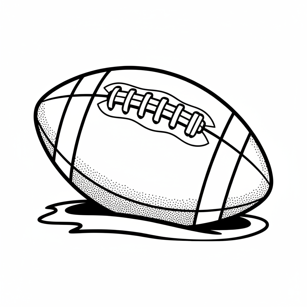 single classic american football resting coloring page