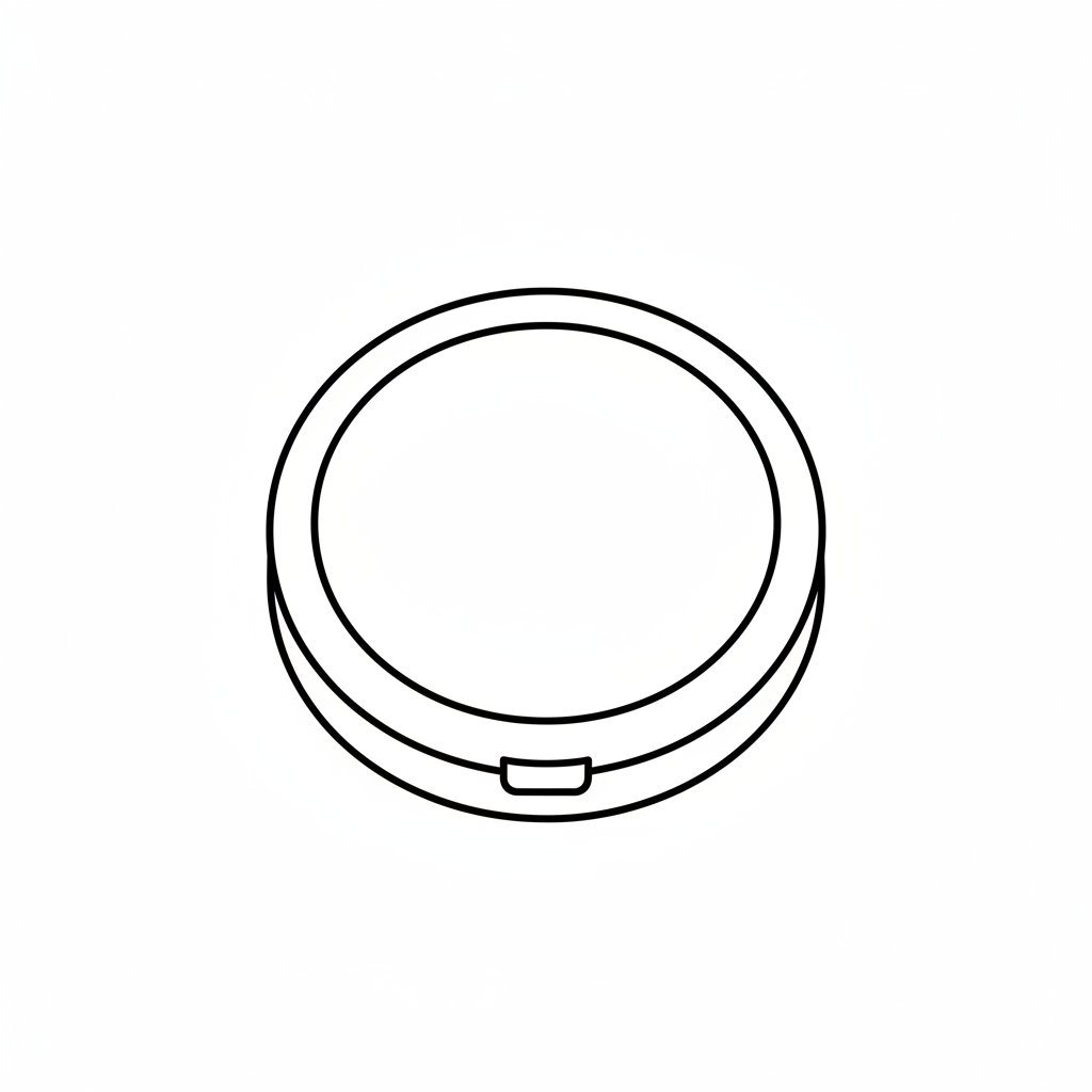 single compact mirror shown closed coloring page