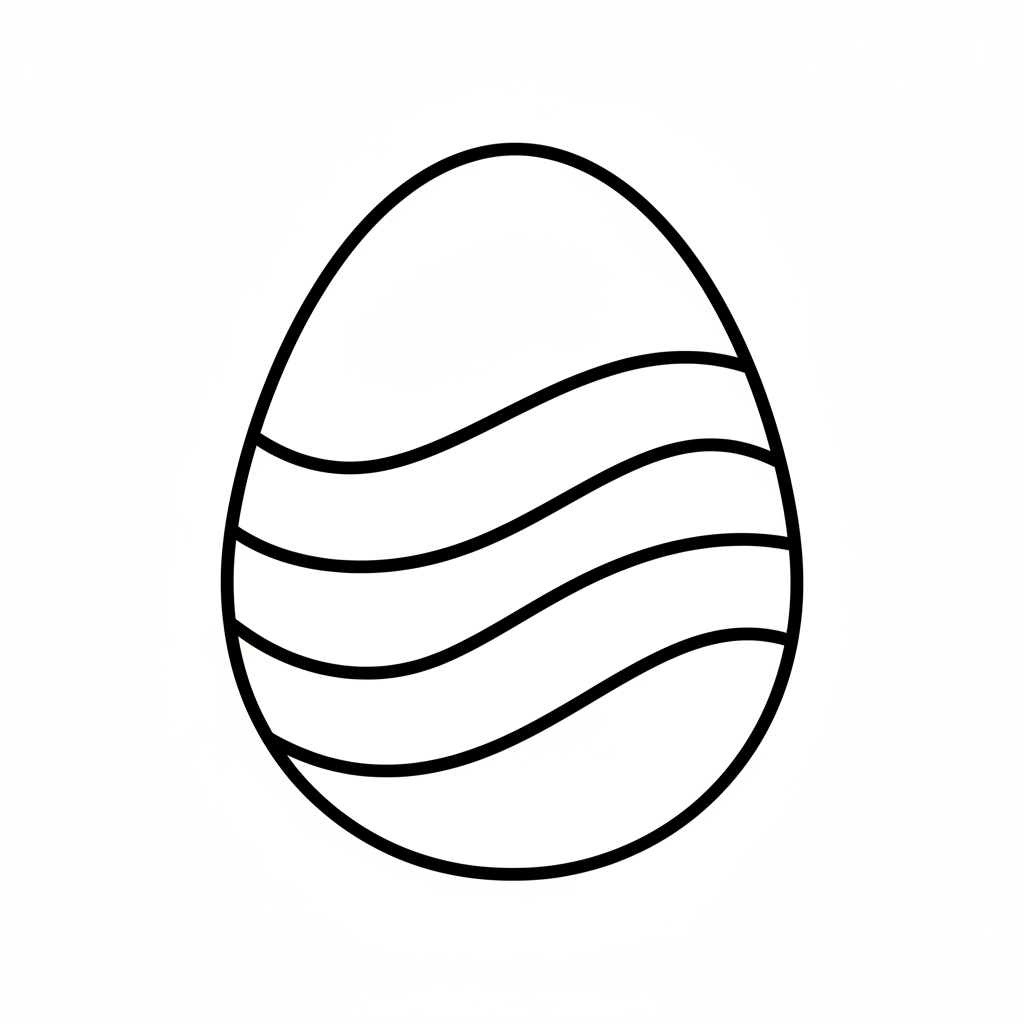 single easter egg featuring two coloring page