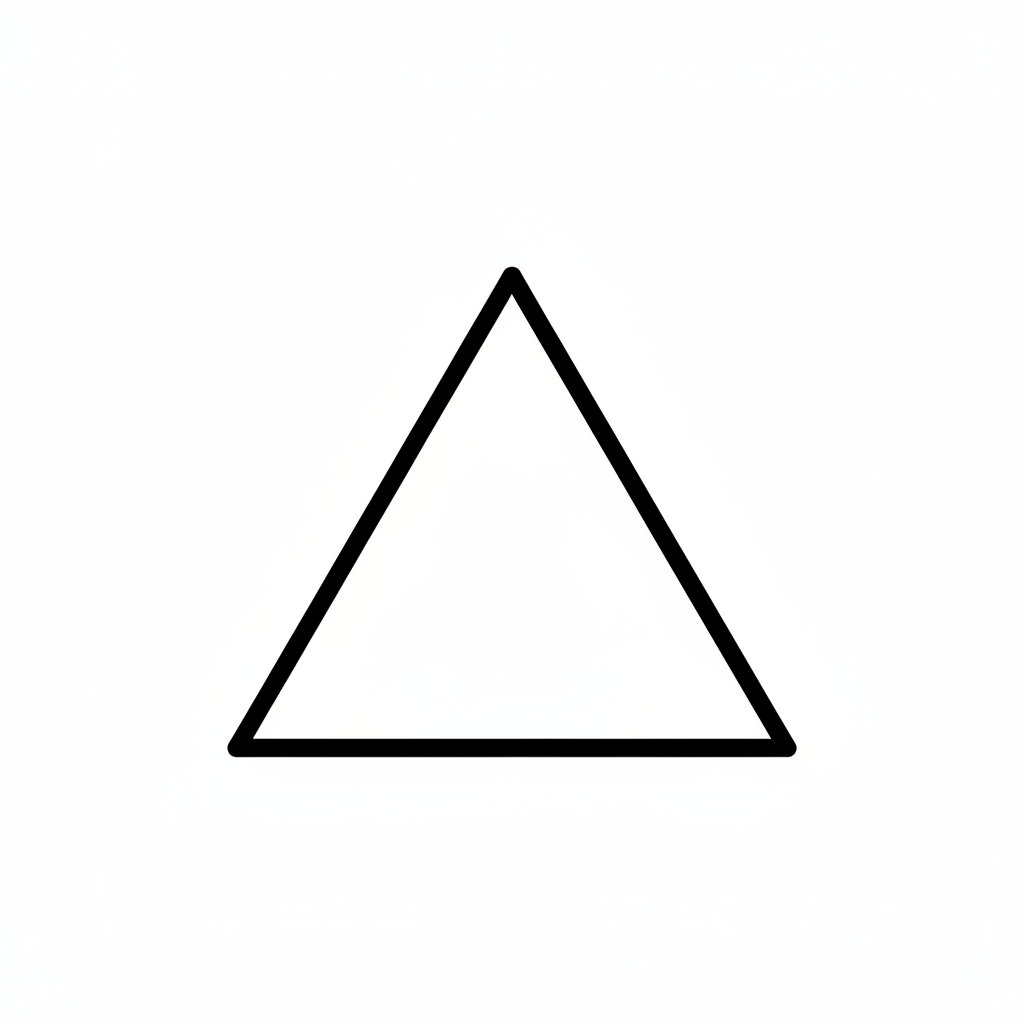 single large equilateral triangle centered coloring page
