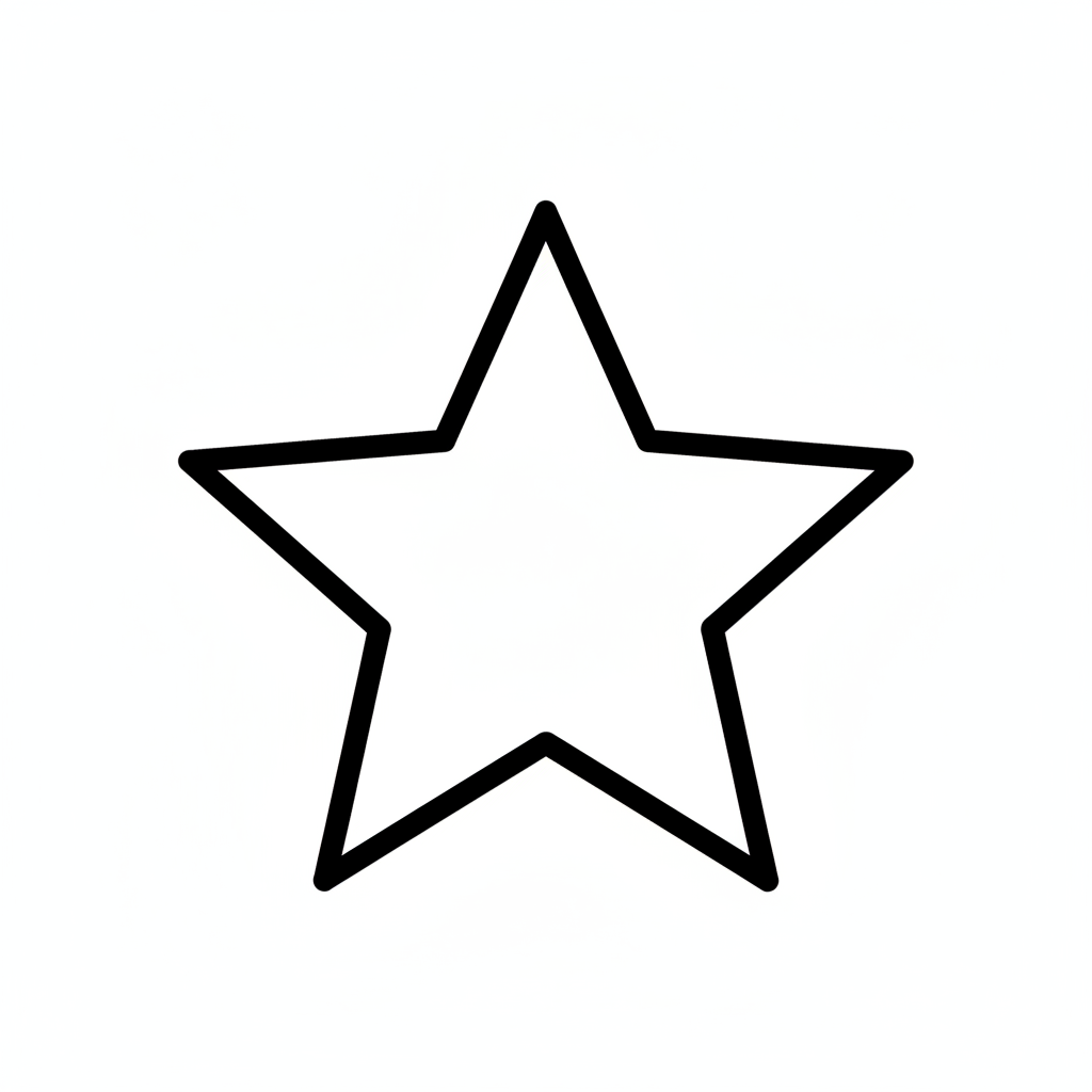 single large five pointed star coloring page