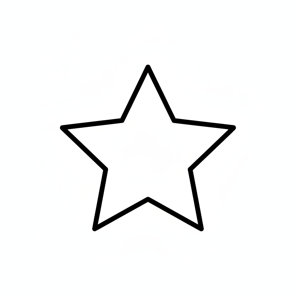 single large five pointed star coloring page