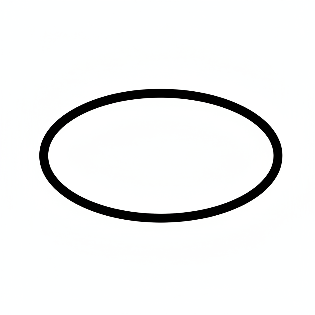 single large horizontal oval centered coloring page