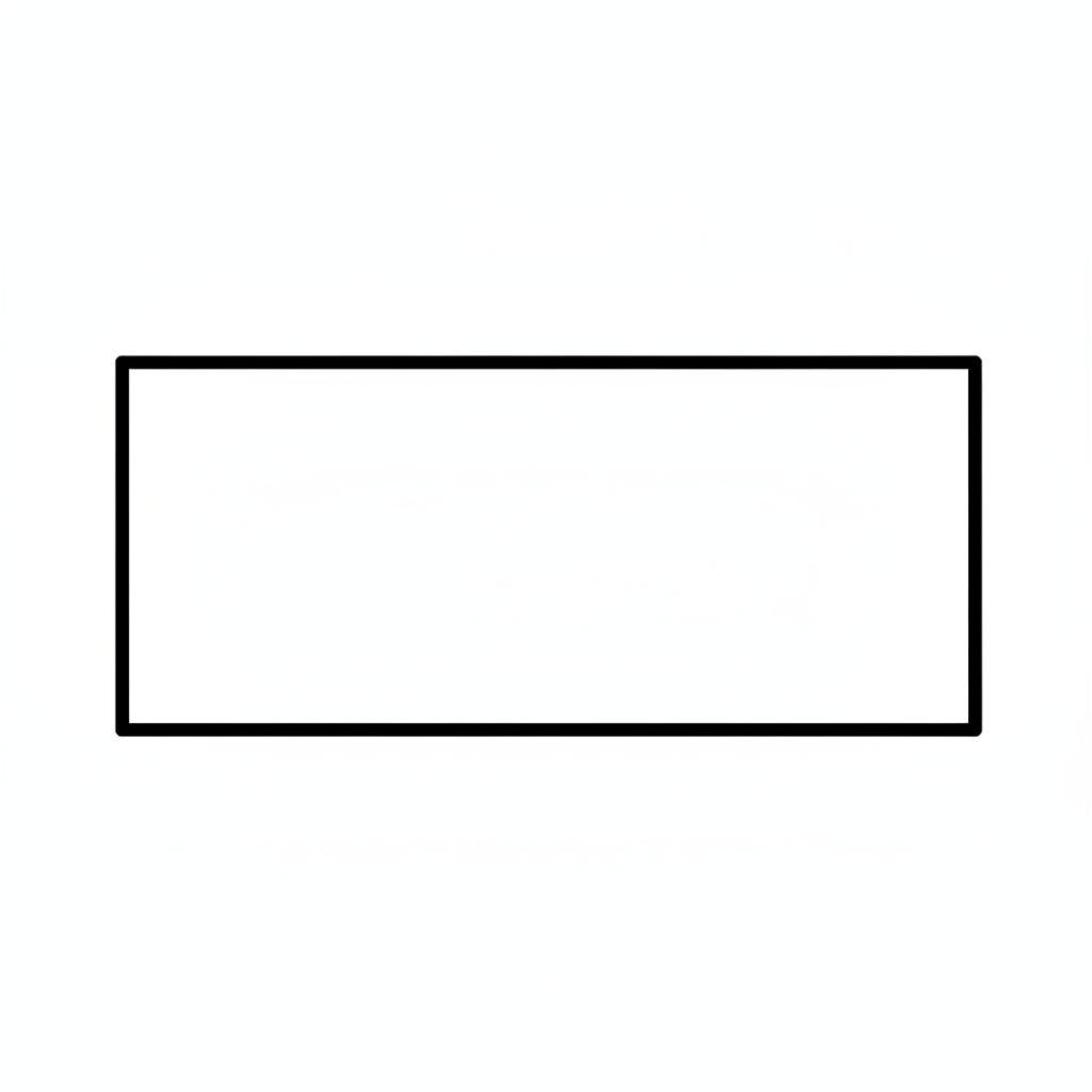 single large horizontal rectangle centered coloring page