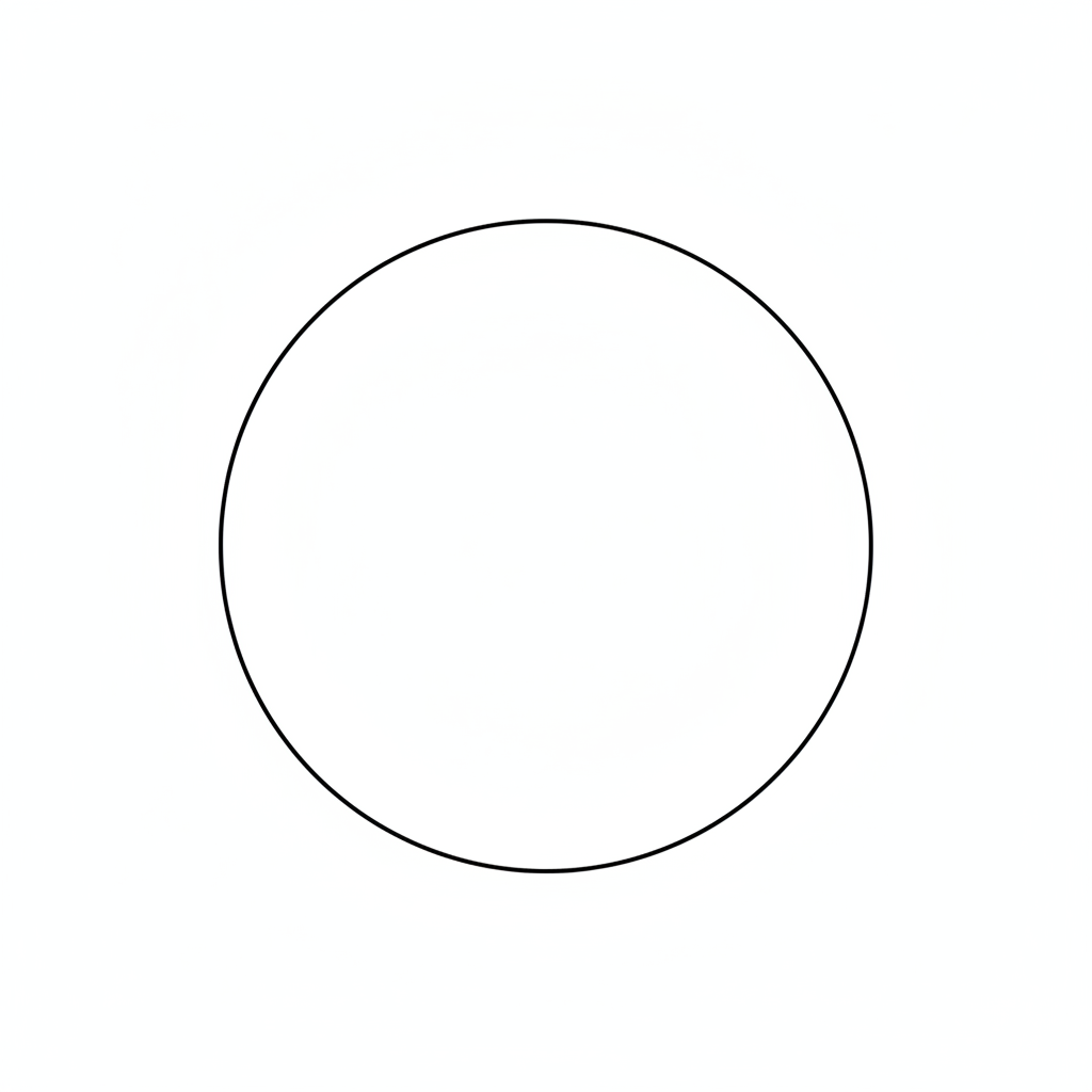 single large perfect circle with coloring page