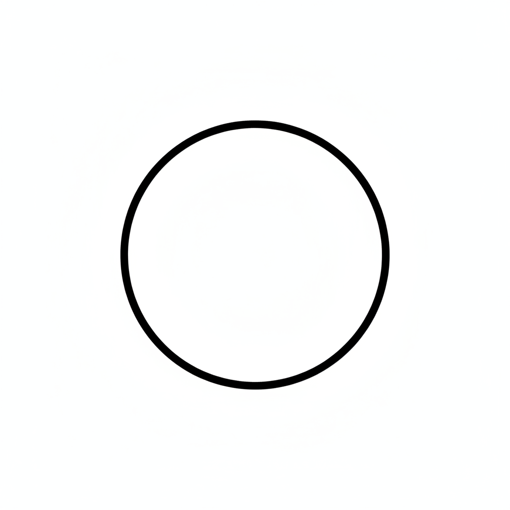 single large perfectly circle drawn coloring page