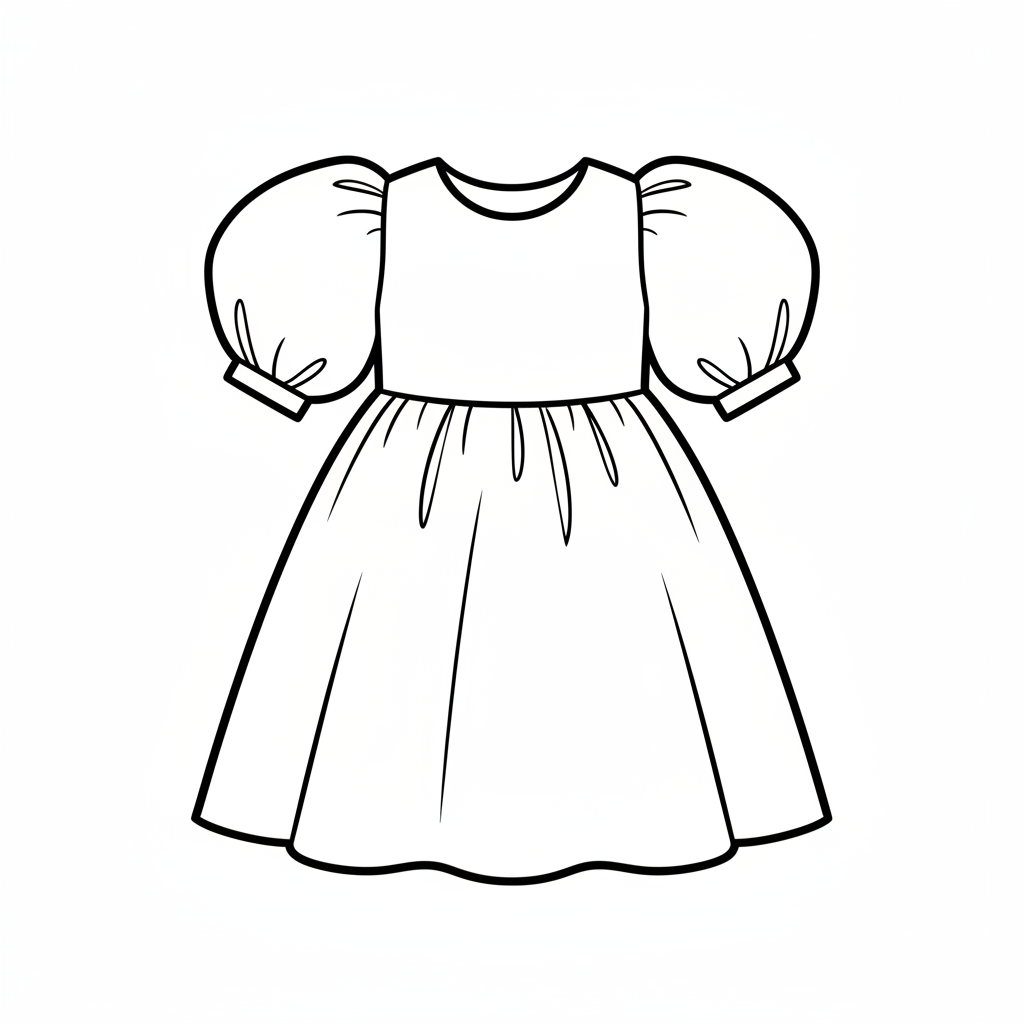 single s dress featuring dress coloring page