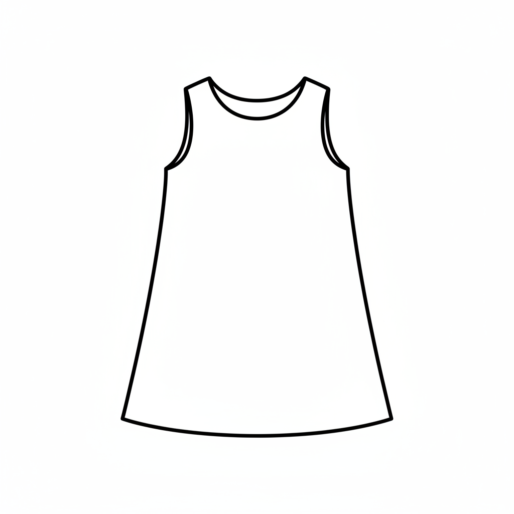 single s shift dress dress coloring page