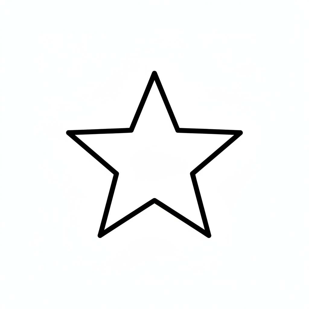 single simple five pointed star coloring page